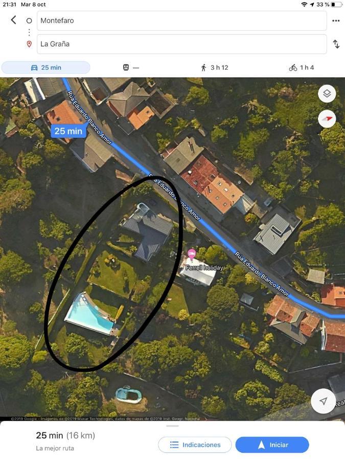 Apartamento Con Piscina Y Excelentes Vistas Ferrol Exteriör bild